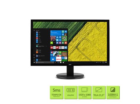 Monitor Acer 21 5 K222hql Led Tn Full Hd Hdmi Vga Dvi Um Wx2aa 003