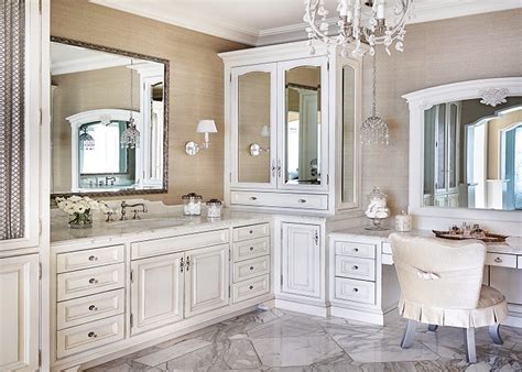 L Shaped Bathroom Cabinets Designs