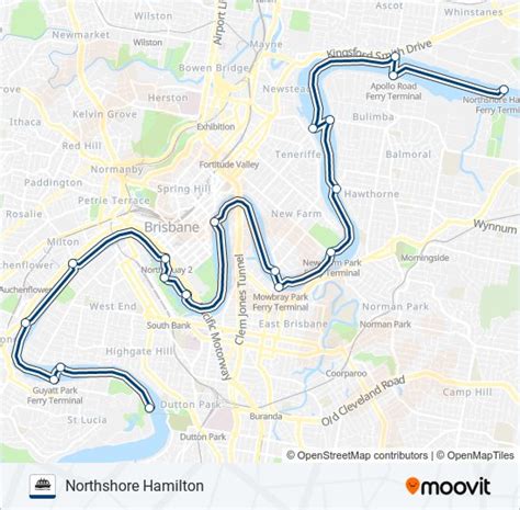 City Cat Downstream Northshore Hamilton Route Schedules Stops Maps