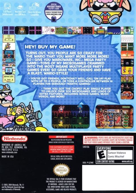 Wario Ware Inc Mega Party Game For GameCube Sales Wiki Release