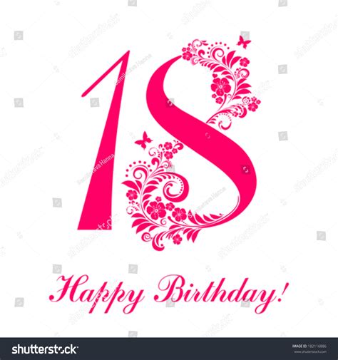 18 Birthday Flower 617 Images Photos Et Images Vectorielles De Stock Shutterstock