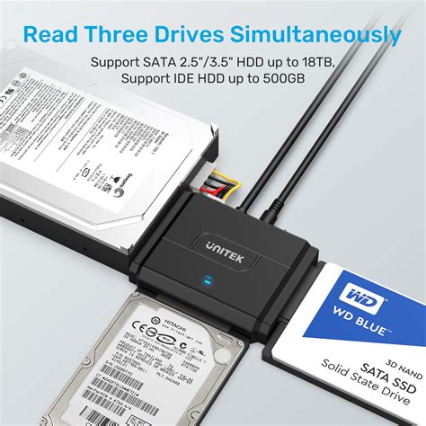 Unitek Usb 30 To Ide And Sata Converter External Hard Drive Adapter For Universal 2535 Hdd