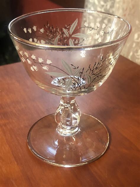 Set Of Four Rare Find Lady Empire Sherbert Fruit Goblet Glass By Princess Empcraft Etsy