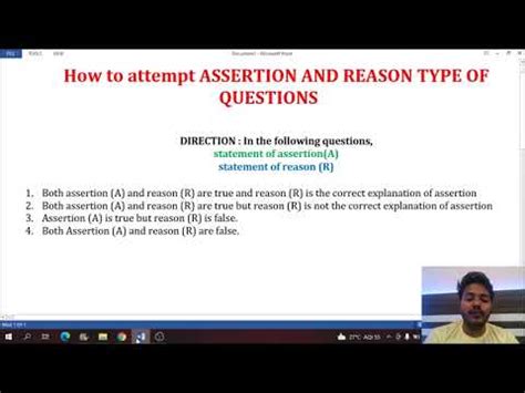 How To Attempt And Solve Assertion And Reason Based Questions Tips