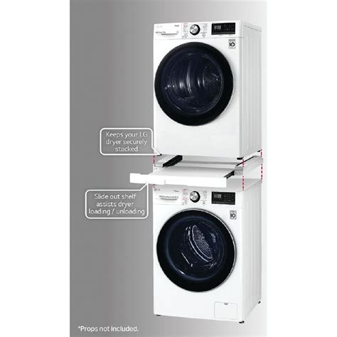 Lg Laundry Stacking Kit With Shelf White Noel Leeming