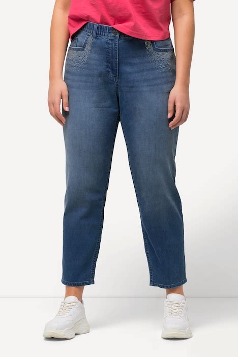 Jeans Sarah Siersteentjes Smalle Pijpen Stretch Skinny Broeken