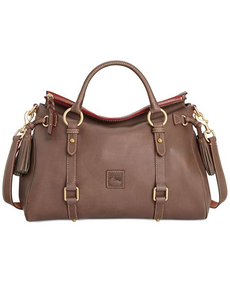 Lyst Dooney Bourke Florentine Vaccheta Satchel In Brown