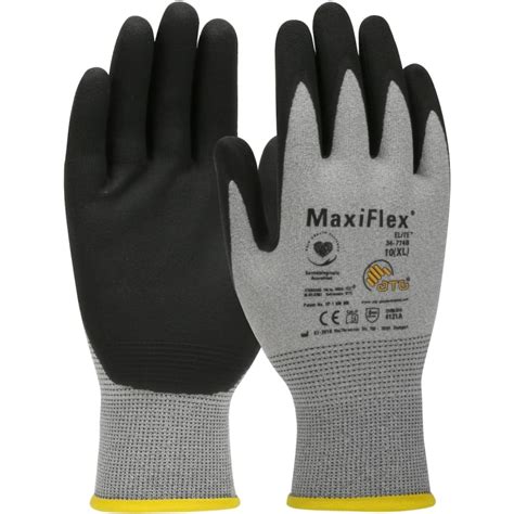 34 774b L Maxiflex Elite Esd Anti Static Seamless Knit Nylon Glove With