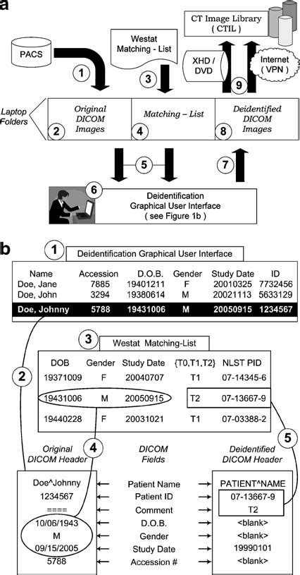 a De-identification overview. b. De-identification details. | Download ...