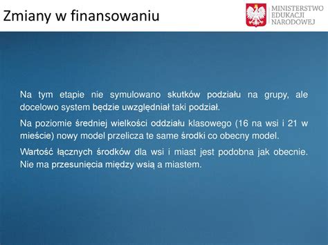 Przyszłe zmiany sposobu finansowania zadań oświatowych ppt pobierz