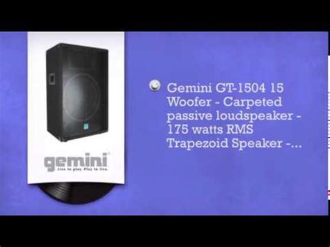 Gemini GT 1504 Speaker DJkit YouTube