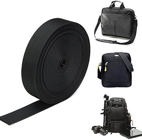 Inch Wide Black Nylon Heavy Webbing Strap Thick Knapsack Belt