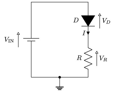 Simple Diode Circuit TikZ Net