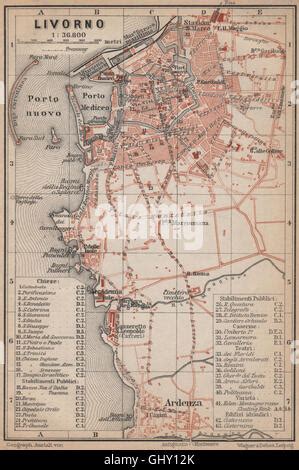 Livorno Livorno Antica Citt Pianta Della Citt Mappa Della Citt L