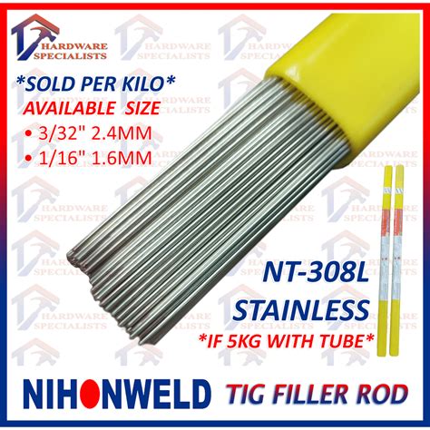 Nihonweld Stainless Tungsten Inert Gas Filler Rod TIG 3 32 Or 1 16 NT