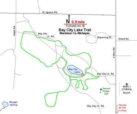 Bay City Lake Michigan Atv Orv Ohv Motorcycle Off Road Trail Map