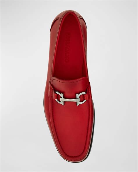 Ferragamo Men S Grandioso Gancini Bit Loafers Neiman Marcus