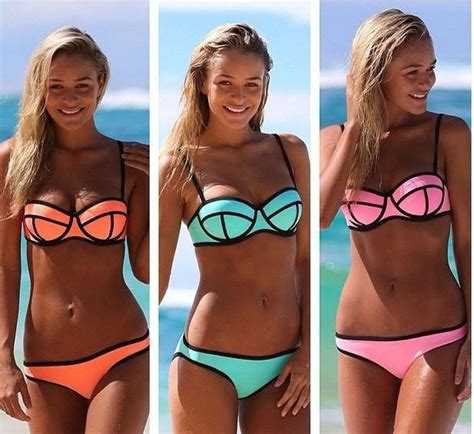 Triangl Style Swimwear Womens Fashion Sexy Neoprene Bikini Set