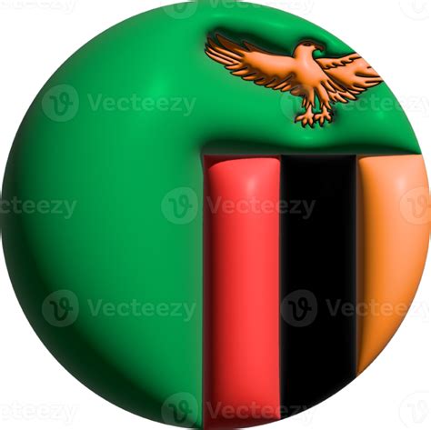 Zambia Flag Circle D Png