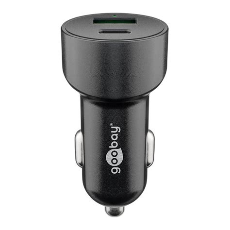 Goobay Chargeur De Voiture Usb A Usb C Pd W Sur Prise Allume