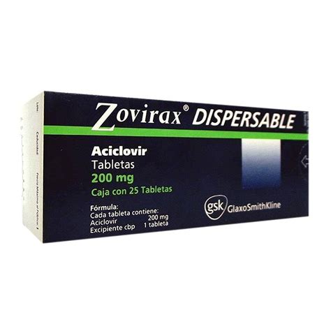 Zovirax 200 Mg 25 Tabletas Dispersables Walmart