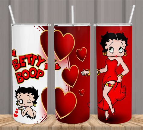 Betty Boop 20oz Tumbler Wrap 20oz Skinny Tumbler Sublimation Design