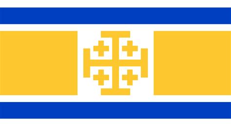 Flag of a modern Kingdom of Jerusalem : r/vexillology