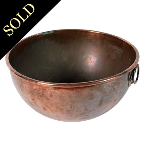 Antique Copper Bowl Victorian Copper Mixing Bowl