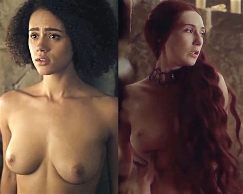 Nathalie Emmanuel And Carice Van Houtens Nude Sex Scenes Color Corrected In Hd