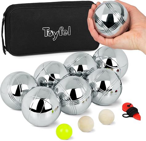 Toyfel Metall Boule Set Mit Premium Boule Kugeln Metall Robustes