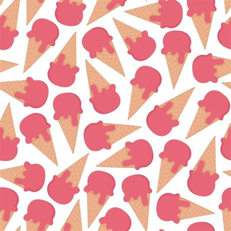 Premium Vector Summer Doodle Seamless Pattern With Ice Creams