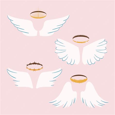 Free Vector Hand Drawn Angel Halo Element Collection