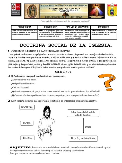 5° Ficha De La Doctrina Social De La Iglesia Pdf Iglesia Católica Padres De La Iglesia