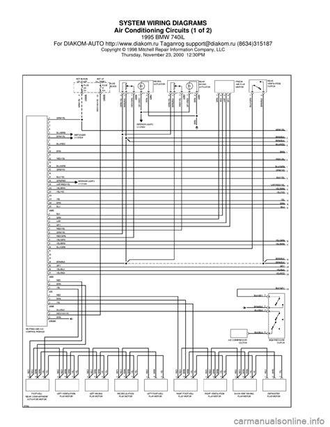 BMW 740il 1995 E38 System Wiring Diagrams 60 Pages