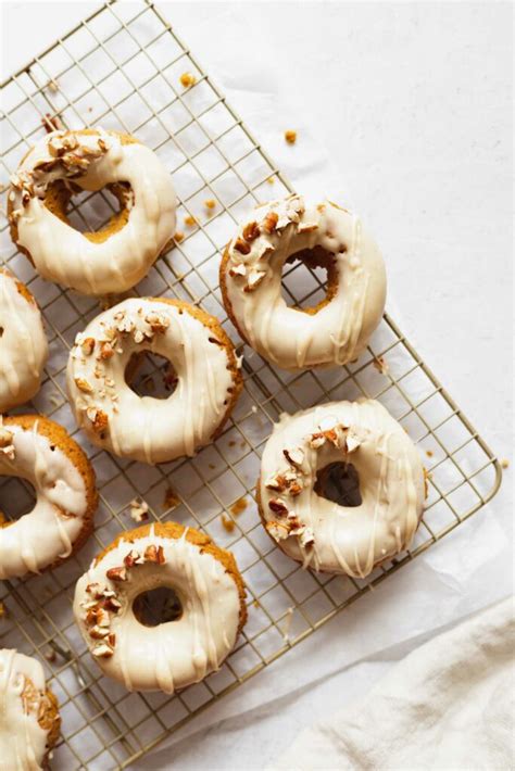 Baked Pumpkin Donuts With Maple Glaze Katiebird Bakes