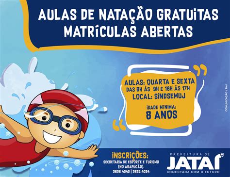 Prefeitura Abre Inscrições Para Aulas De Natação No Sindsemuj