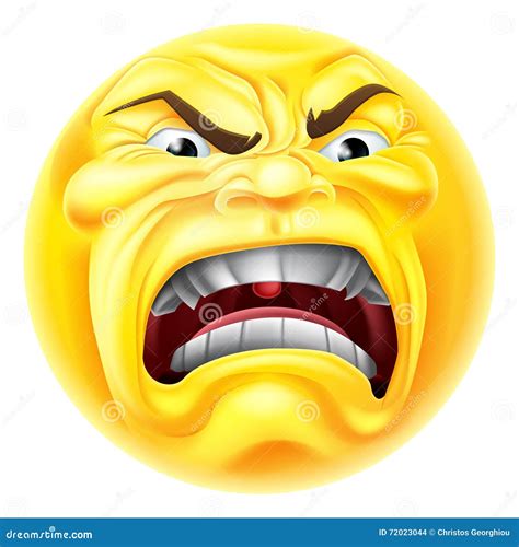 Angry Emoji Emoticon Icon Stock Vector Image 72023044