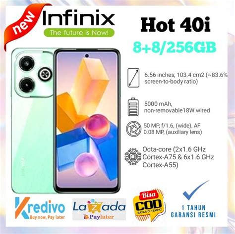 INFINIX HOT 40i NFC Ram 16 128 GB Gaming Prosesor GARANSI RESMI 1 TAHUN