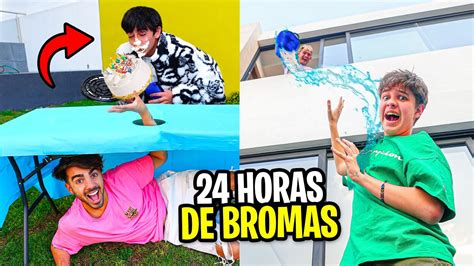 24 HORAS DE BROMAS A MIS VECINOS Y AMIGOS YouTube