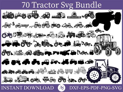 Tractors Svg Bundle Tractors Silhouette Svg Tractors Vector