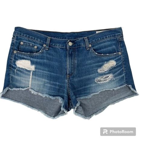 Rag Bone Shorts Rag Bone Cut Off Mini Denim Destroyed Shorts In