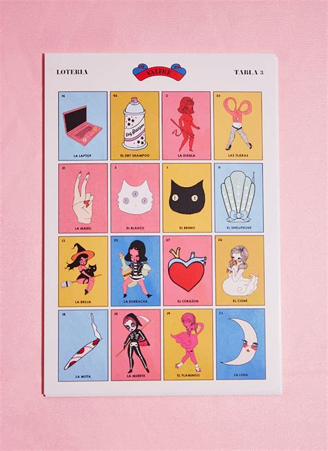 Artist Ilse Valfrés Modern Version Of Lotería Is A Millennial Pink