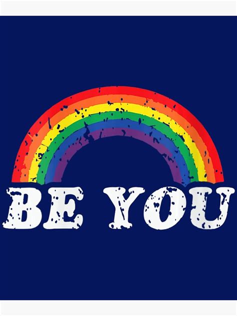 Womens Be You Rainbow Gay Pride Vintage Lgbtq Pride V Neck Poster For Sale By DuyNauuuuu