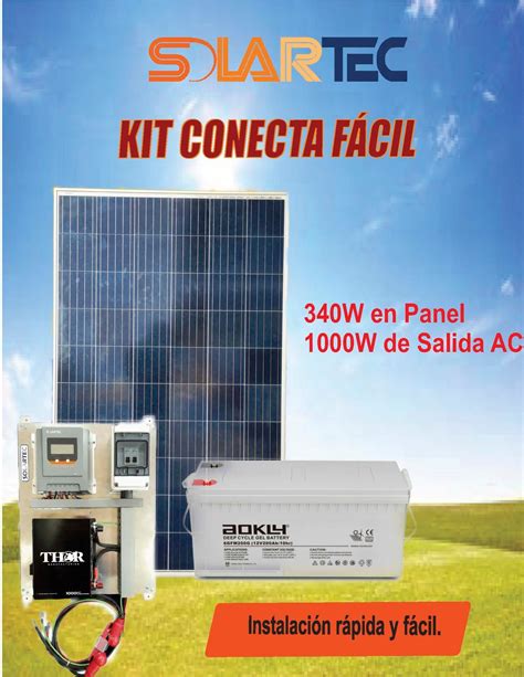 Kit Solar Conecta F Cil S W Marca Solartec Solartec Panam