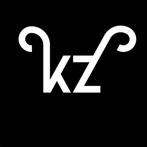 Kz Letter Logo Design Initial Letters Kz Logo Icon Abstract Letter Kz Minimal Logo Design