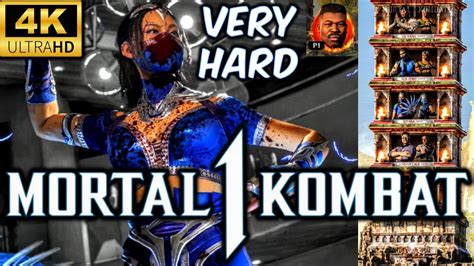 Mk1 Kitana Very Hard Klassic Tower Gameplay Jax As Kameo 4k 60 Fps No Rounds Lost Mk1