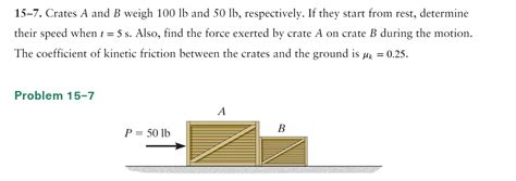 15 7 Crates A And B Weigh 100lb And 50lb Chegg