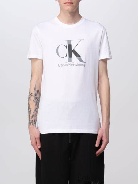 Calvin Klein Jeans T Shirt For Man White Calvin Klein Jeans T Shirt J30j323299 Online At