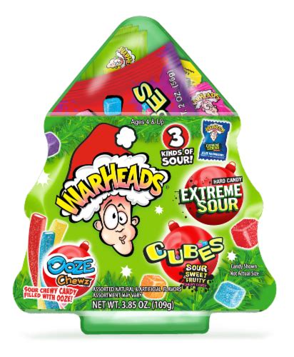 Warheads Sour Filled Christmas Tree Holiday Candy Box 3 85 Oz Ralphs