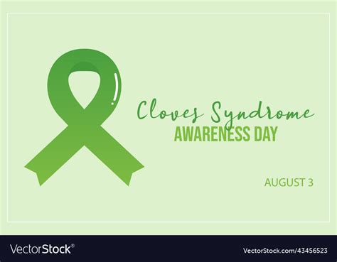 Cloves Syndrome Awareness Day Card Royalty Free Vector Image